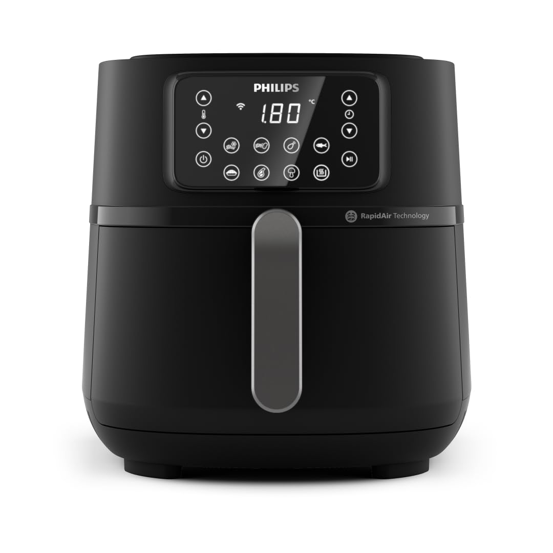 Philips Airfryer 2000 Series - 13 Preparation Options, 6.2 L, Compact Design with Cooking Window, RapidAir Technology, Frying with up to 90% Less Fat, Easy to Clean (NA230/00)