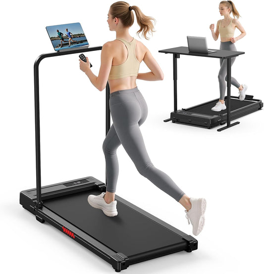 Treadmill for Home Walking Pad Foldable Home Desk Running Pad Foldable Treadmill Quiet Folding Treadmill Mini Small Under Desk Office Running Machine Folding Treadmills 6 km/h