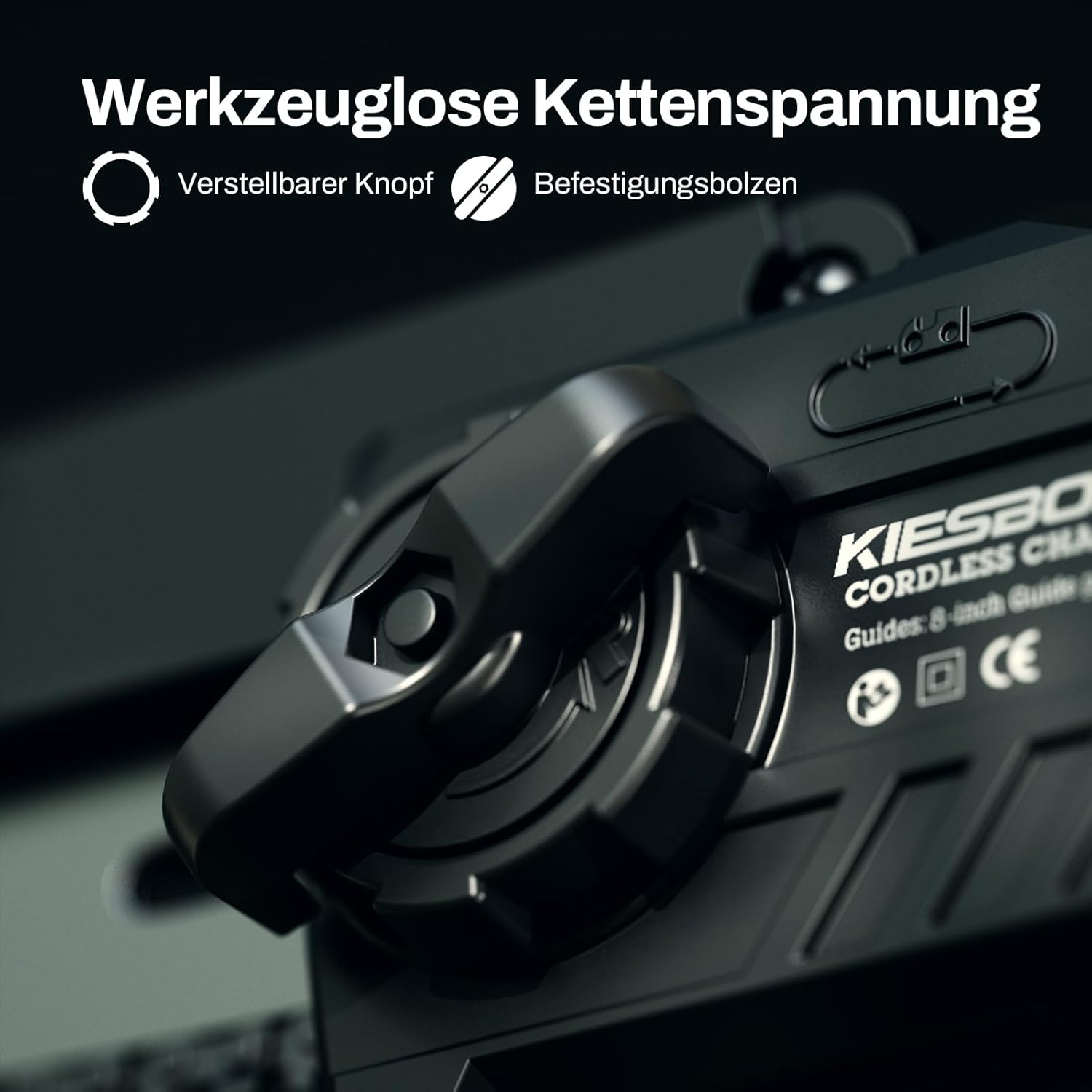 KIESBOHR Mini Akku Kettensäge Kompatibel mit Makita 18V Akku, Elektrische Astsäge CS001 (8 Zoll, brushless,ohne Akku und Kettenöl)