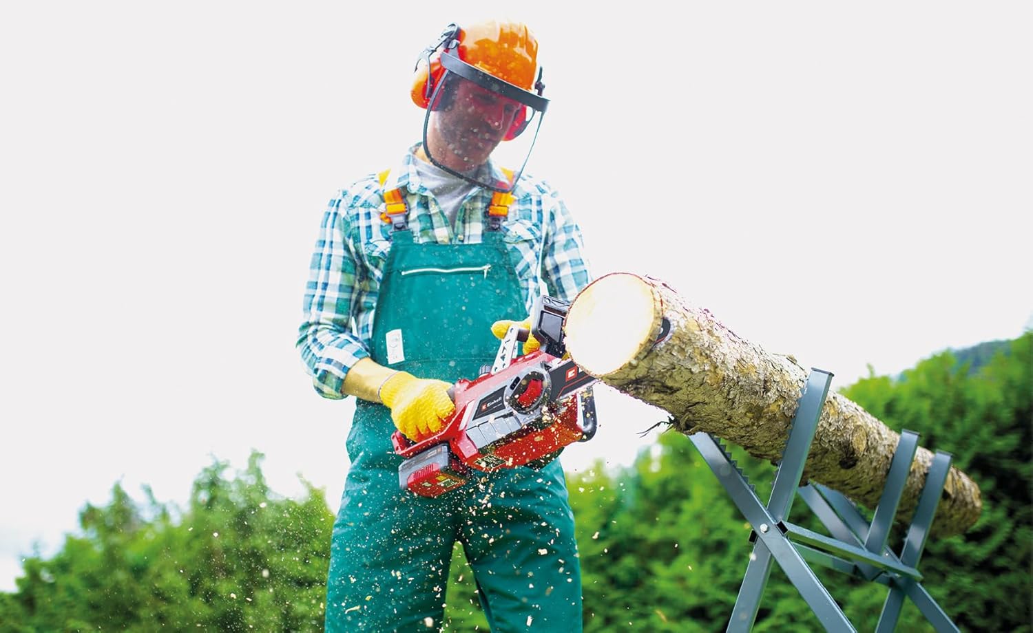 Einhell GE-LC 18 Li Power X-Change Battery Chain Saw (Lithium Ion 18 V, 230 mm Cutting Length, Oregon Chain and Quality Sword, chain interception bolt)