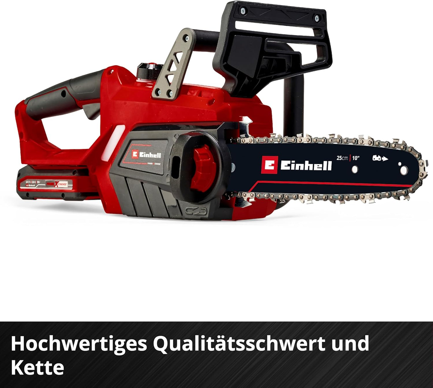 Einhell GE-LC 18 Li Power X-Change Battery Chain Saw (Lithium Ion 18 V, 230 mm Cutting Length, Oregon Chain and Quality Sword, chain interception bolt)