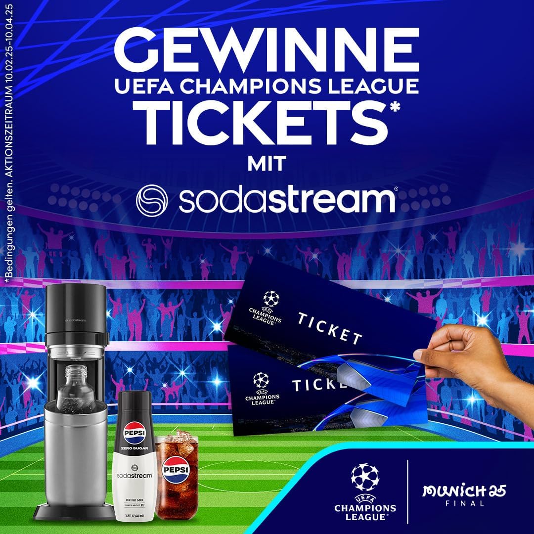 SodaStream Crystal 3.0 Wassersprudler mit 1x Quick-Connect CO2-Zylinder und 2X Glaskaraffen, Silber, Schwarz, Titan, 45 cm