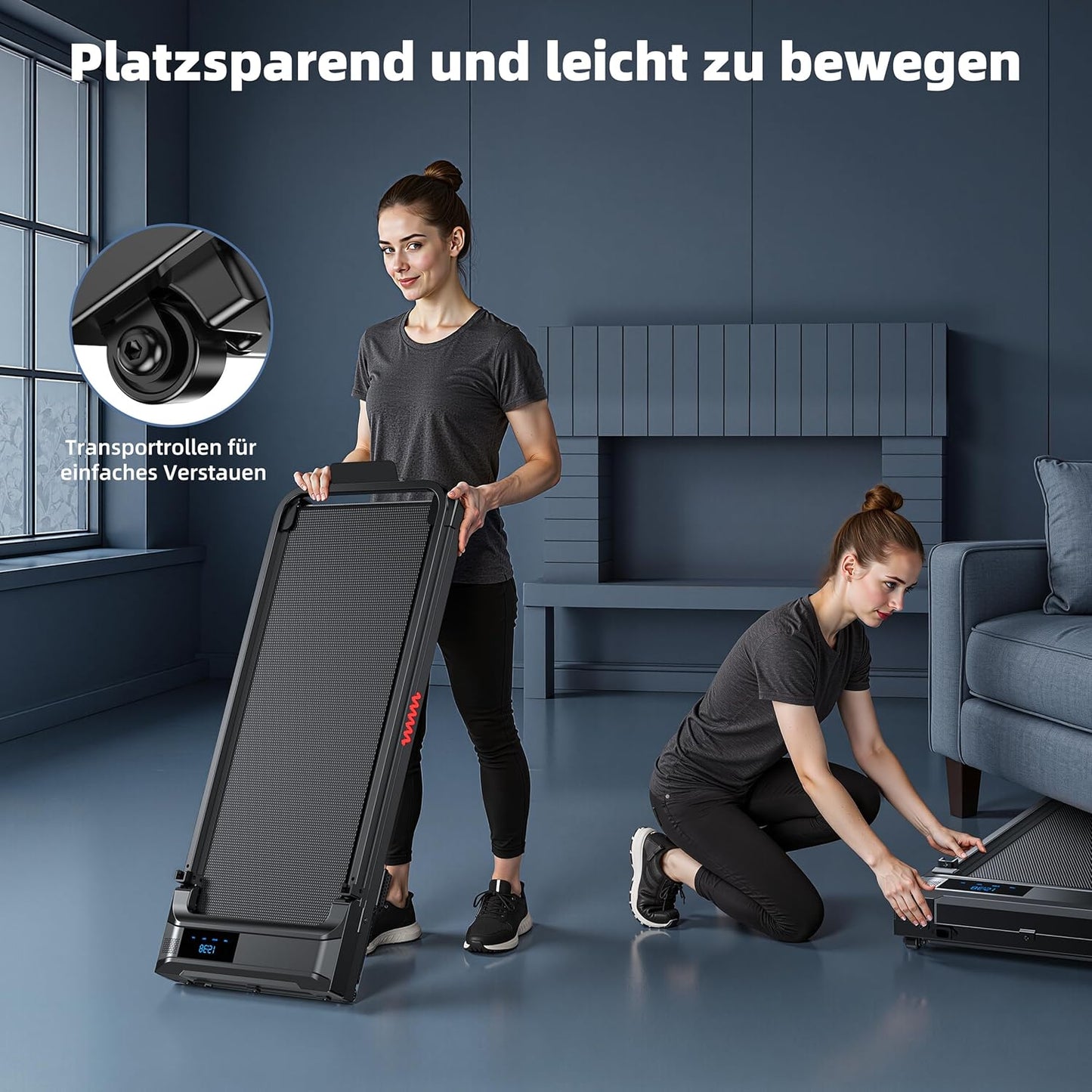 Treadmill for Home Walking Pad Foldable Home Desk Running Pad Foldable Treadmill Quiet Folding Treadmill Mini Small Under Desk Office Running Machine Folding Treadmills 6 km/h