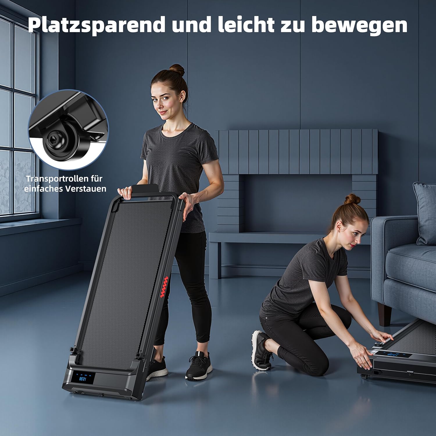 Treadmill for Home Walking Pad Foldable Home Desk Running Pad Foldable Treadmill Quiet Folding Treadmill Mini Small Under Desk Office Running Machine Folding Treadmills 6 km/h