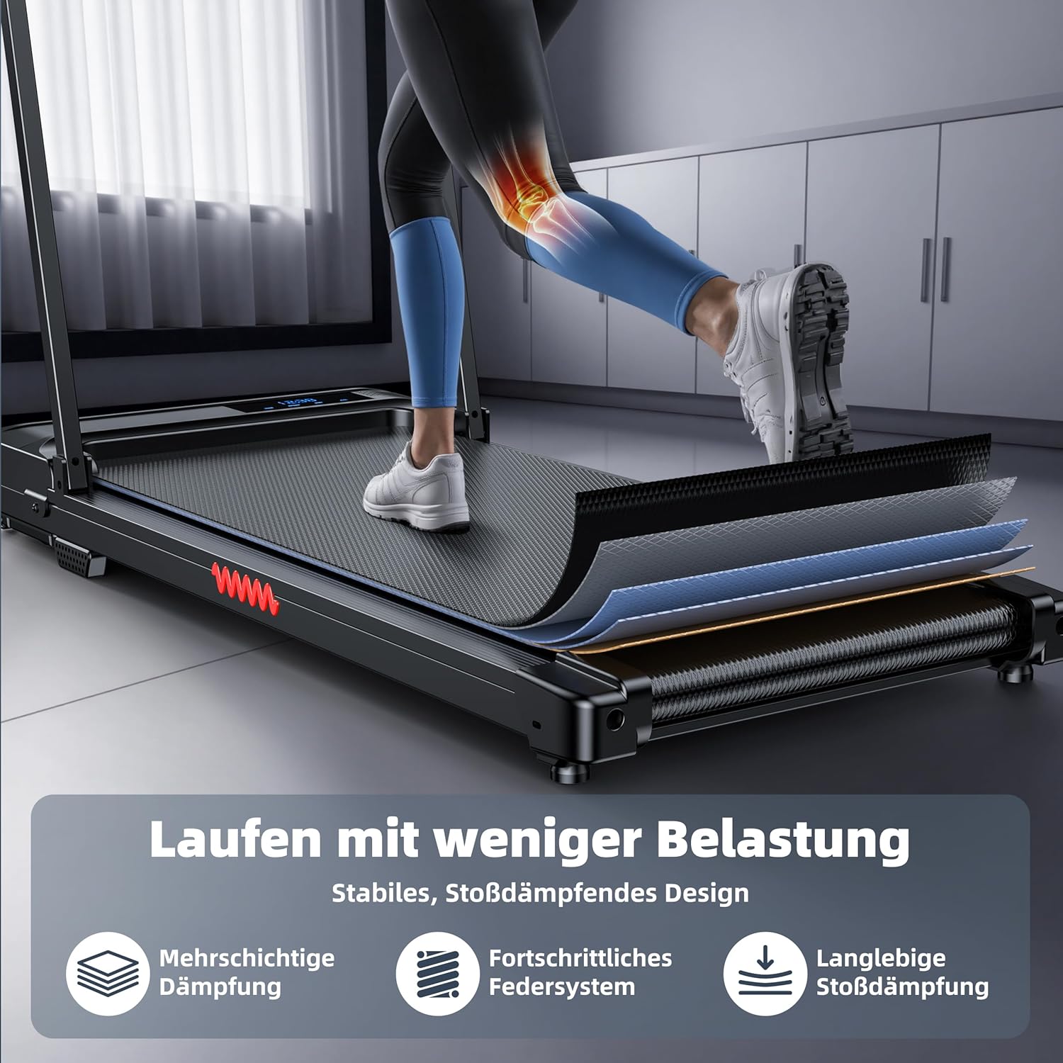 Treadmill for Home Walking Pad Foldable Home Desk Running Pad Foldable Treadmill Quiet Folding Treadmill Mini Small Under Desk Office Running Machine Folding Treadmills 6 km/h