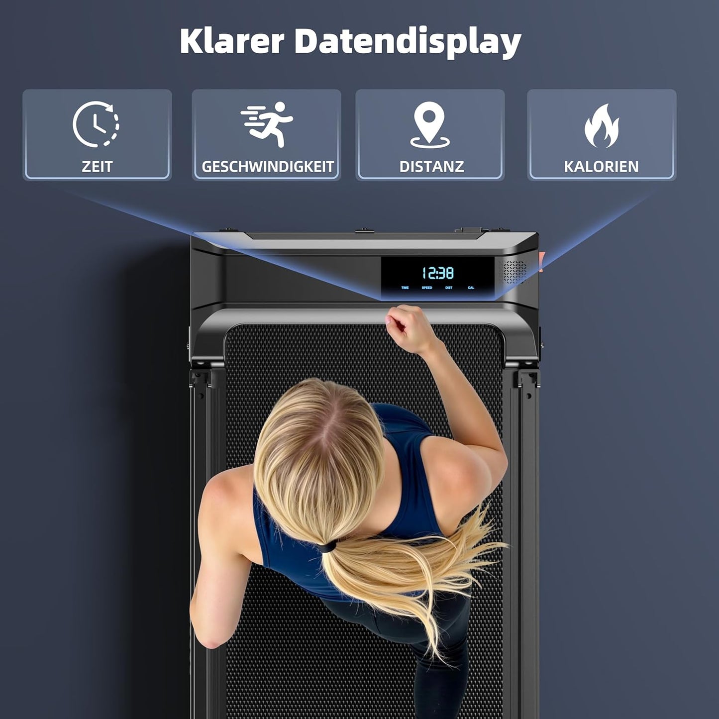 Treadmill for Home Walking Pad Foldable Home Desk Running Pad Foldable Treadmill Quiet Folding Treadmill Mini Small Under Desk Office Running Machine Folding Treadmills 6 km/h