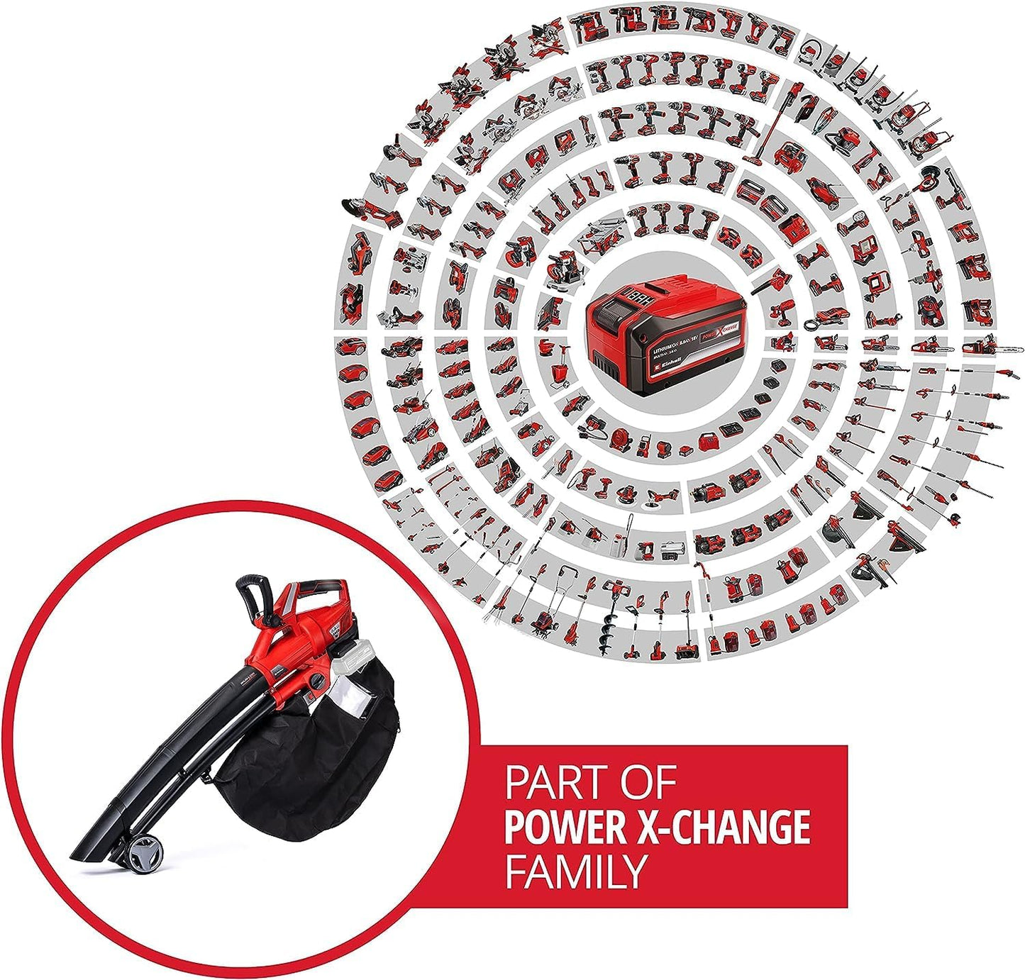 Einhell Battery Leaf Blower GE-CL 36 Li E-Solo Power X-Change, black, red, 3433600